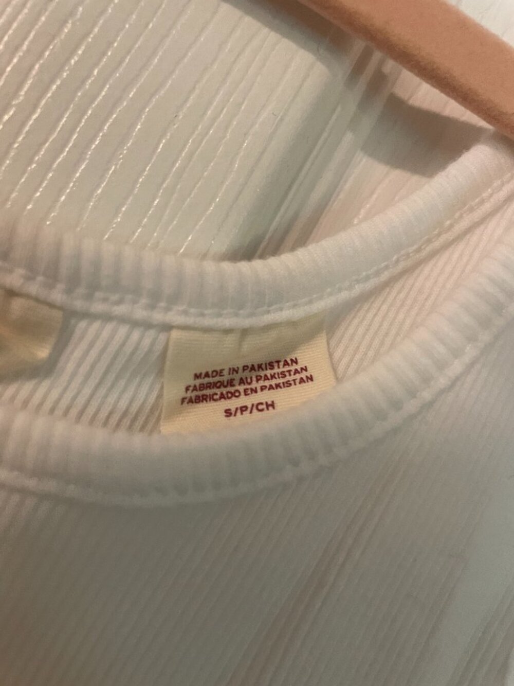 LEVI's White Ribbed Tank Top Small - Picture 4 of 4